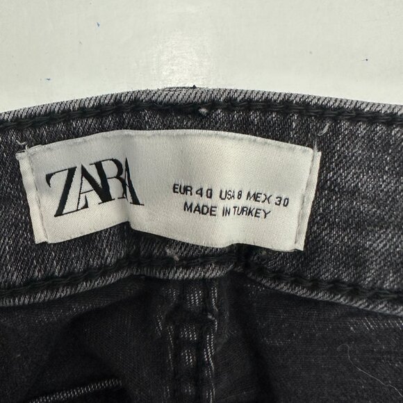 Zara The High Waist Skinny Women's size 8 Black Denim Jeans - Picture 3 of 5